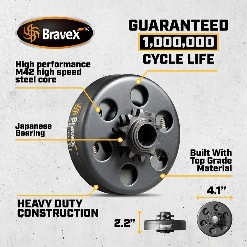 Bravex Centrifugal Clutch, Go Kart Clutch 3/4" Bore 10 Tooth For #40/41/420 Chain Fun Kart Mini Bike Upgrade - Image 5